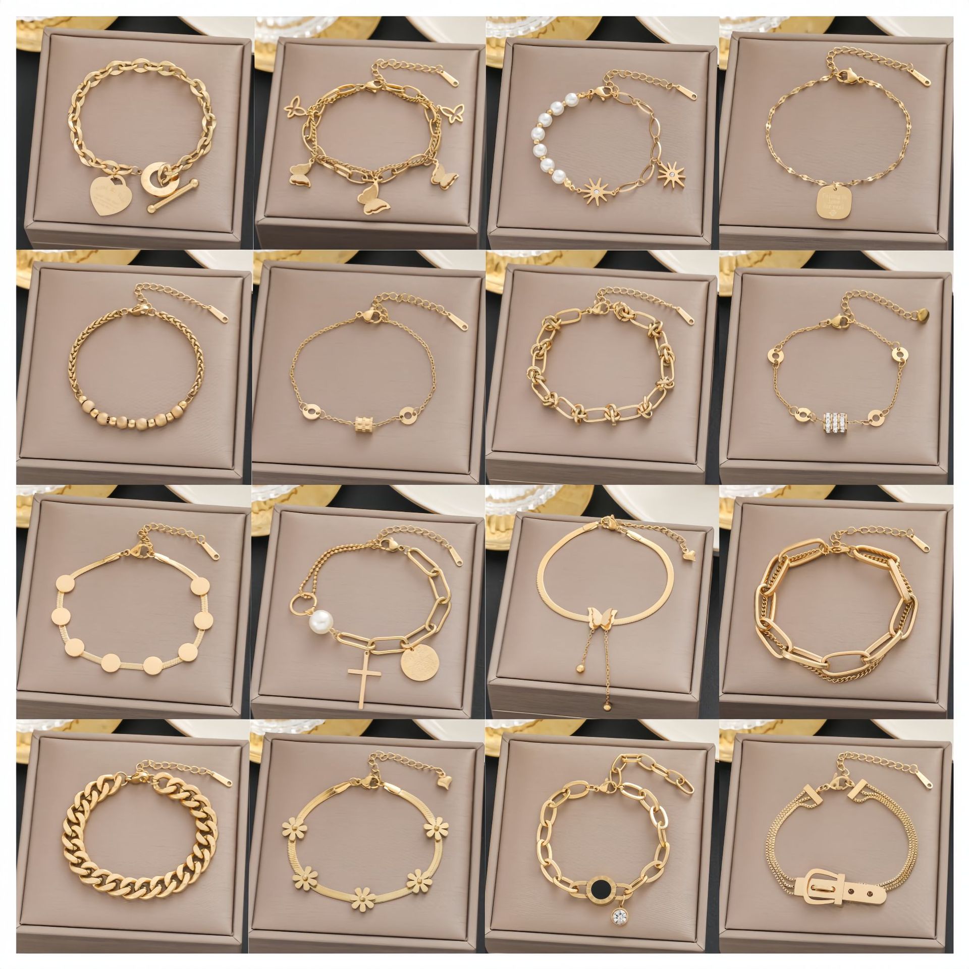 18K Gold Plated Minimalist Bracelets for Women | Trendy & Durable Fashion Jewelry Collection - Heart, Bead, Chain & More