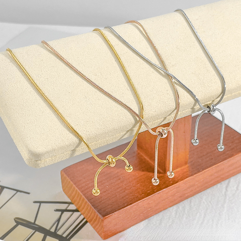 Adjustable Slider Bracelet & Anklet Set - Minimalist Stainless Steel Jewelry in Rose Gold, Gold & Silver