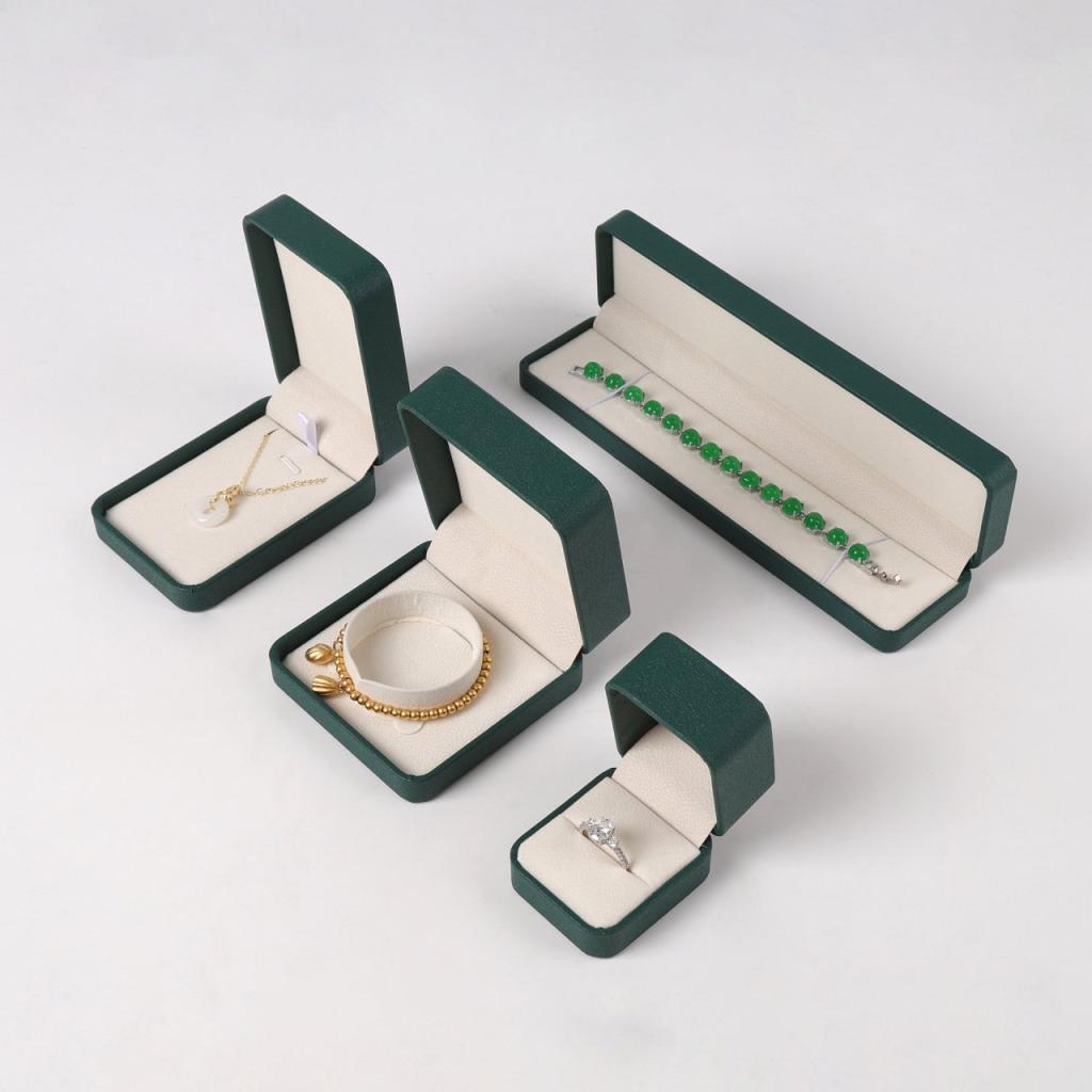 Premium Matte PU Leather Jewelry Box - Ring, Pendant & Bracelet Organizer