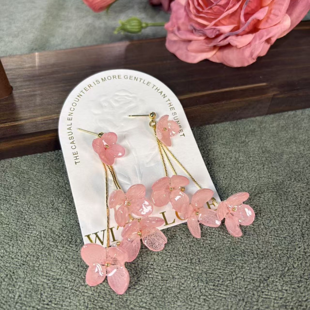 Handmade Hydrangea Drop Earrings - Real Dried Flower & Pearl Long Earrings for Women