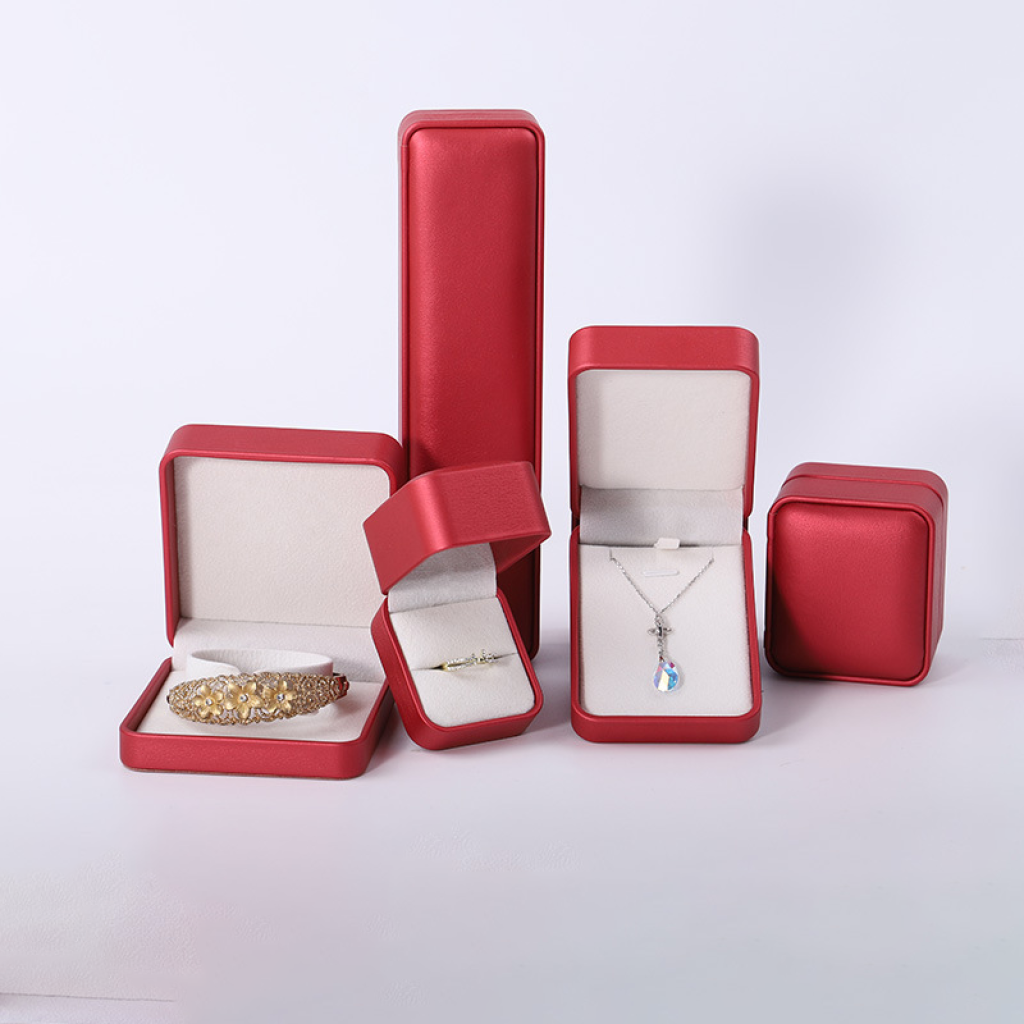 Premium PU Leather Jewelry Box - Ring, Necklace & Bracelet Packaging