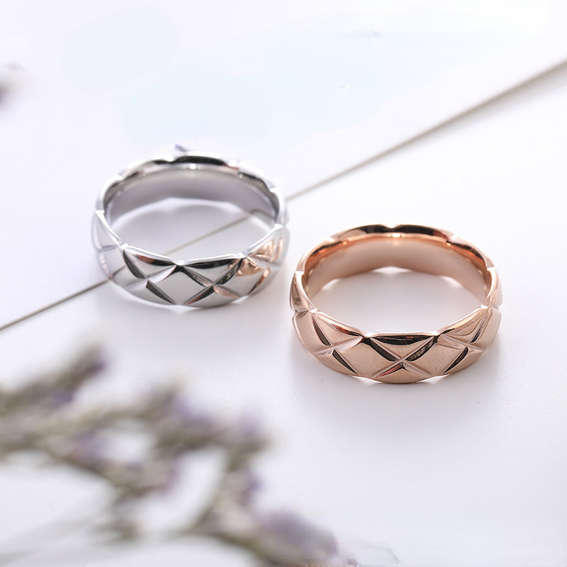Classic Quilted Crossover Ring in Rose Gold & Silver Tone