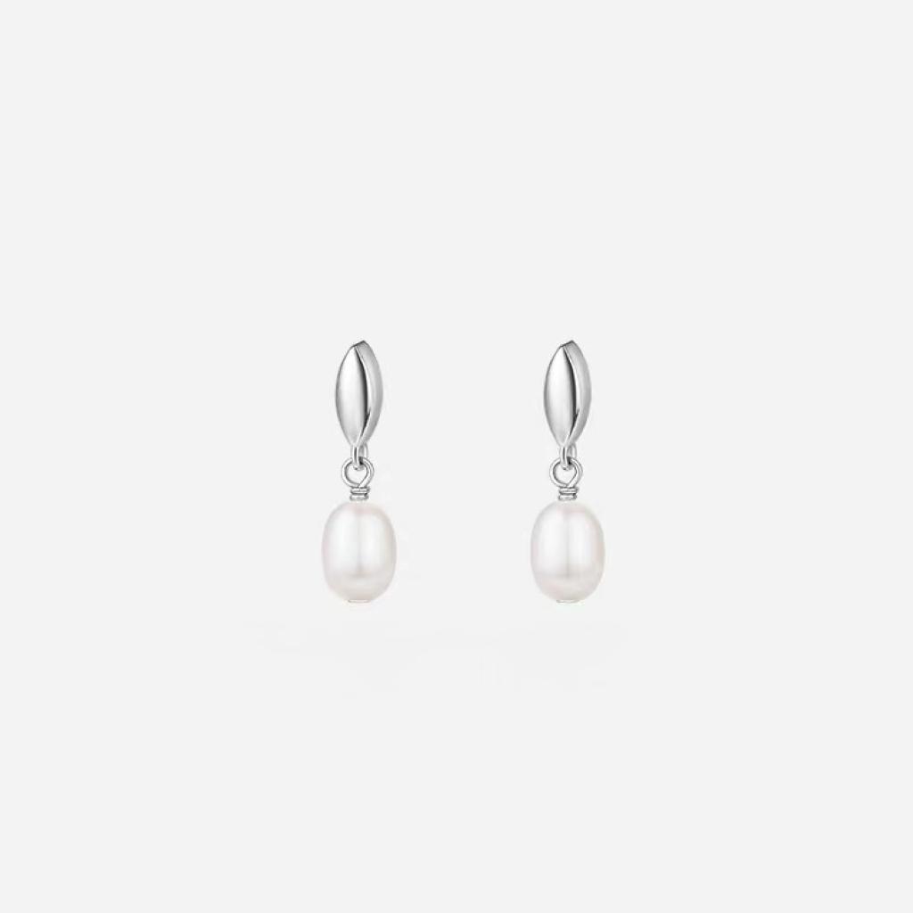 S925 Sterling Silver French Vintage Teardrop Stud Earrings - Elegant Water Drop Jewelry
